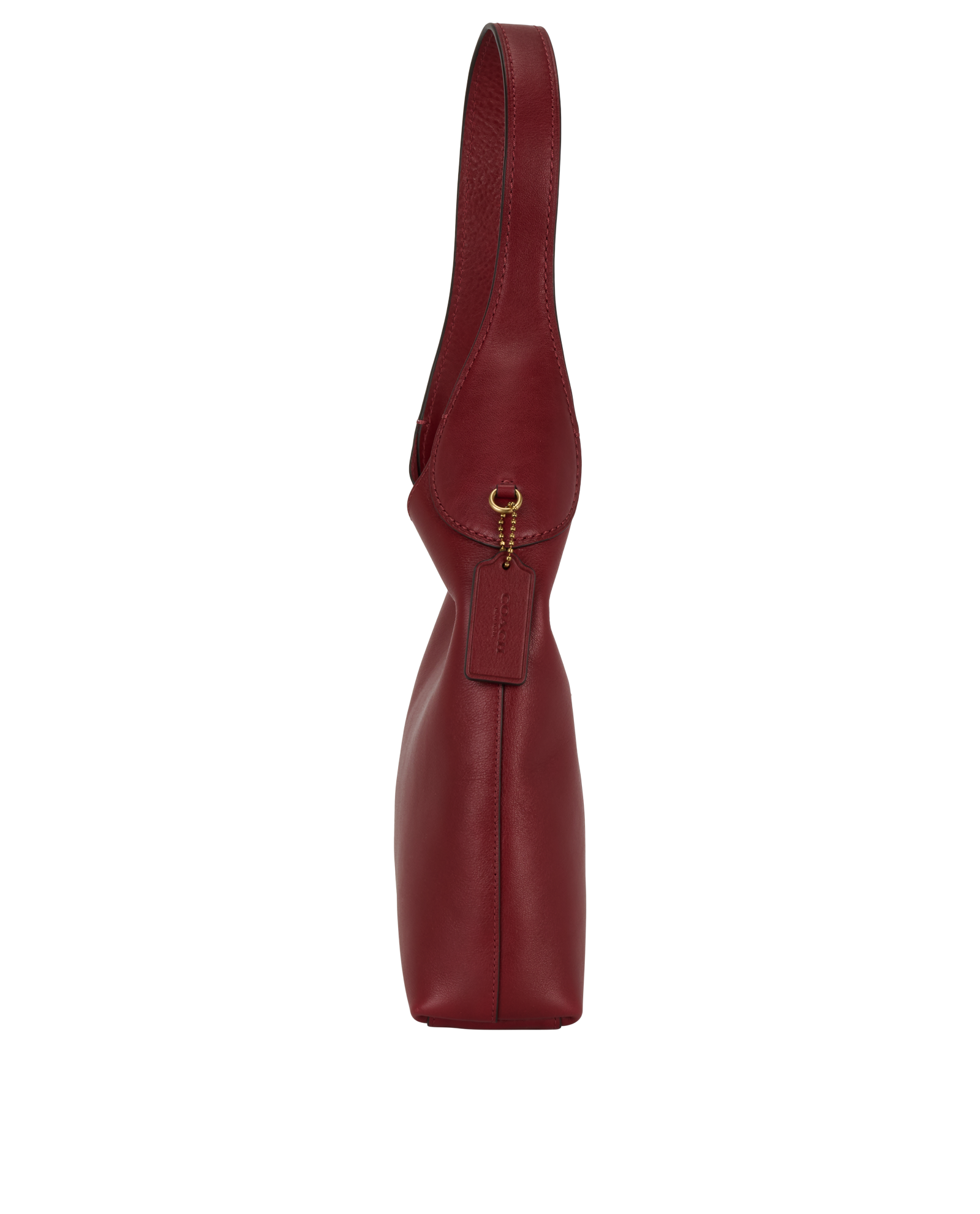 Brooklyn Shoulder Bag 28, &pound;220, Handbags, Red, Leather, Bottom view